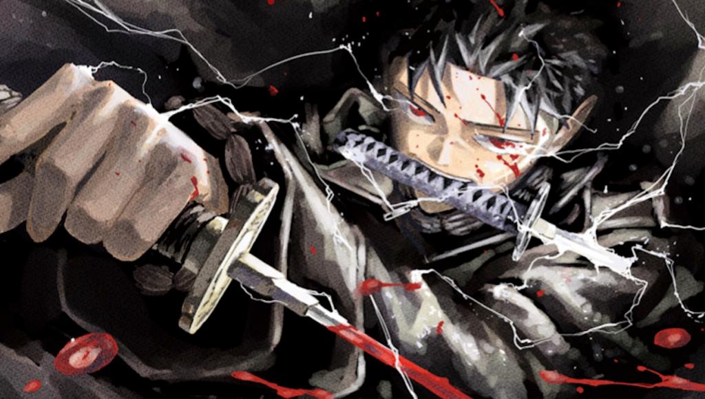 Chihiro na capa do mangá Kagurabachi