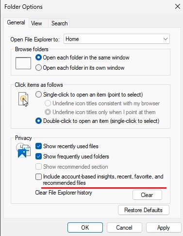 Remova os arquivos OneDrive do File Explorer Windows 11