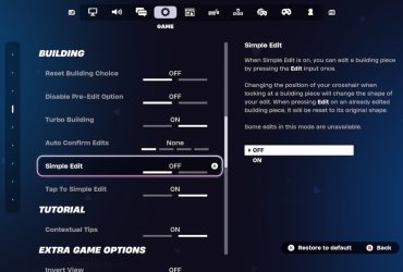 Como Ativar Edição Simples no Capítulo 6 do Fortnite
