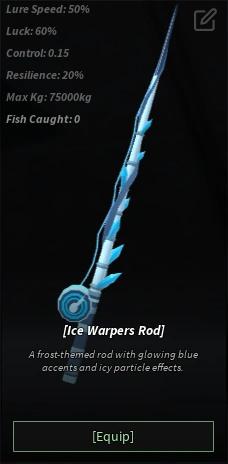 Gelo Warpers Rod Stats Fisch