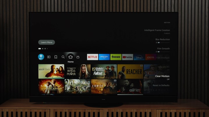 Configurações de TV da Panasonic Clear Motion