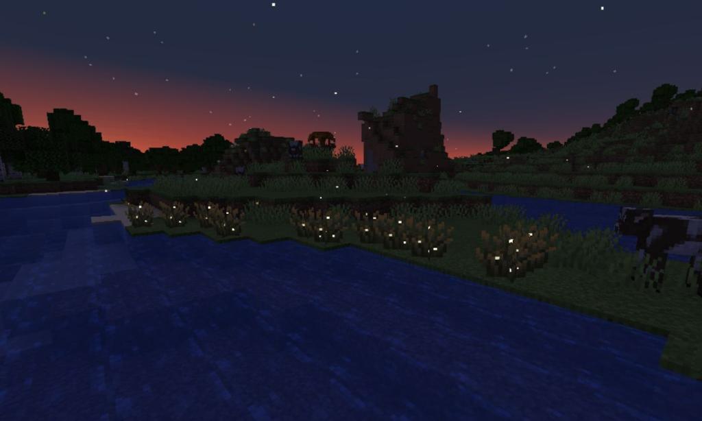 Minecraft Fireflies à noite
