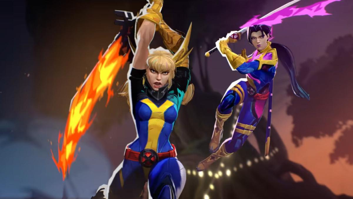 Magik e Psylocke se preparando para a batalha em Marvel Rivals