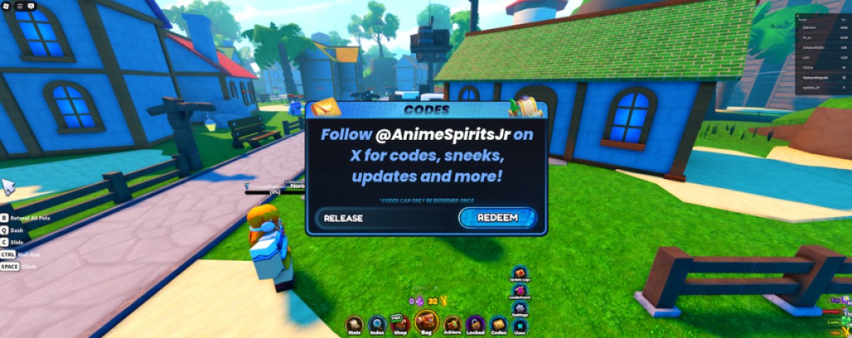 Códigos de Anime Spirits Journey