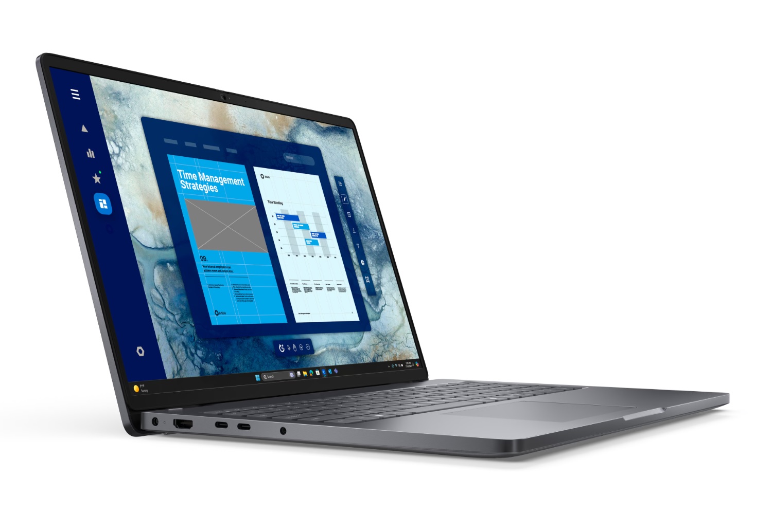O laptop Dell Pro 16 em um fundo branco.