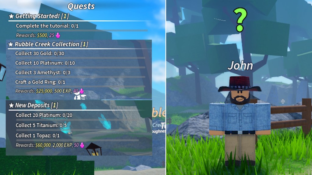 John NPC e missões