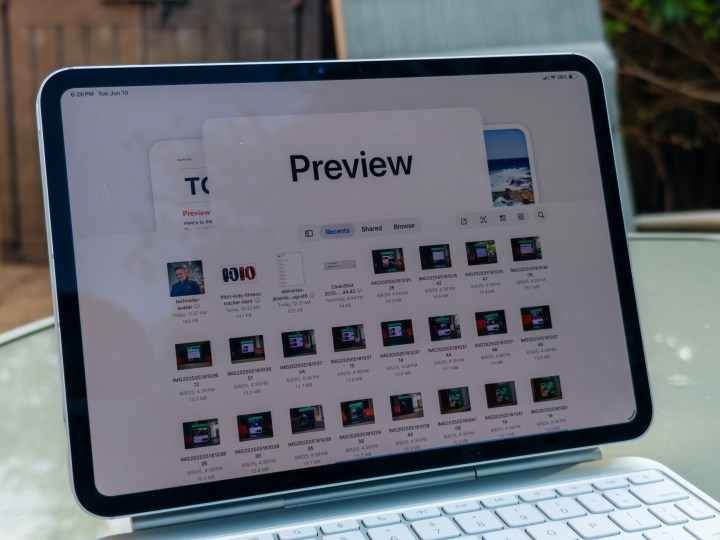 O novo aplicativo Preview na beta do iPadOS 26 rodando em um iPad Pro M4 de 11 polegadas