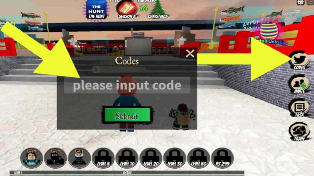 Como resgatar códigos no Demon Slayer Tower Defense Simulator