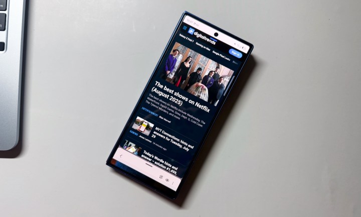 Modo de visão dividida no One UI 8 no Samsung Galaxy Z Fold 7.