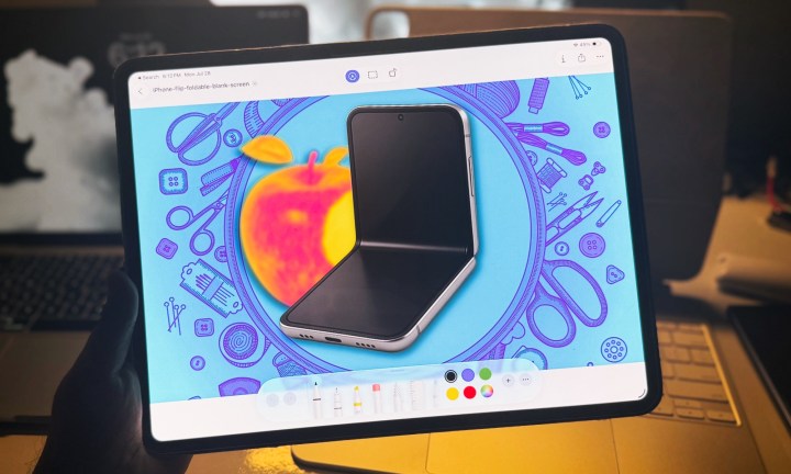 Aplicativo Preview no iPad.