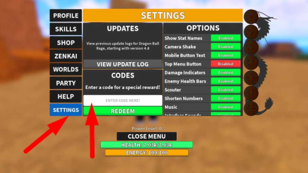 Como resgatar códigos em Dragon Ball Rage
