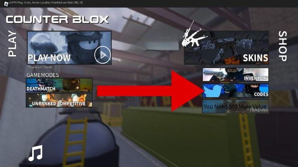 Como resgatar códigos em Counter Blox.