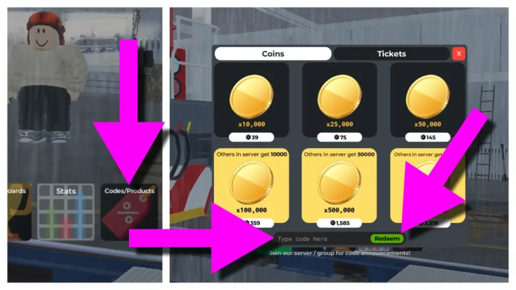 Como resgatar códigos do Roblox Train Sim