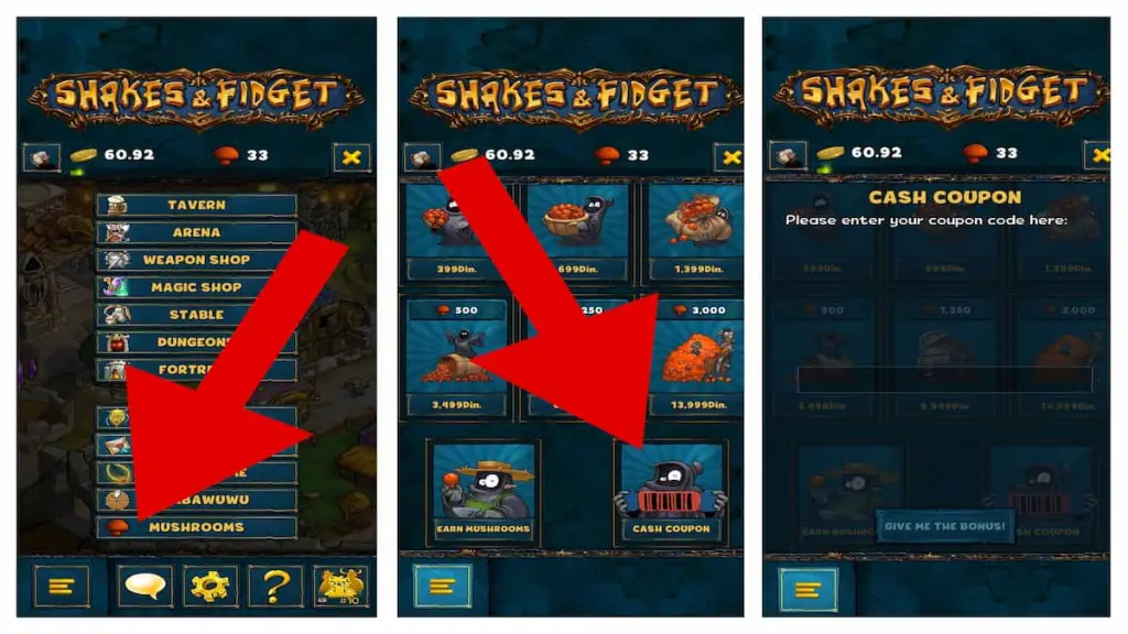 Como resgatar códigos em Shakes and Fidget.