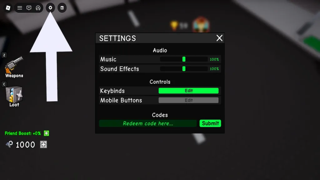 Como resgatar códigos em 100 Waves Later.