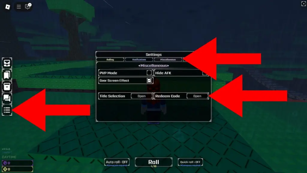 Como resgatar códigos de Sol's RNG