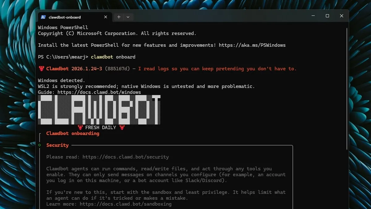 Guia de Configuração do Clawdbot/MoltBot para Windows