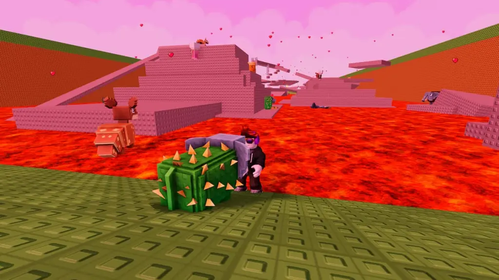 Screenshot da jogabilidade de Save Brainrots from LAVA.
